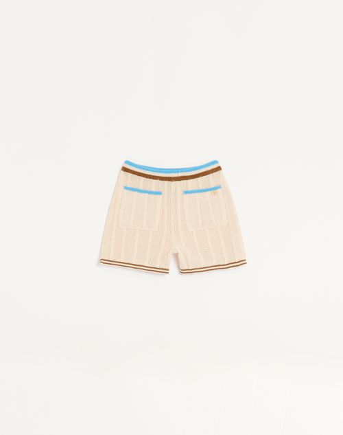 Valentino - Cotton Shorts - Birch - Woman - Trousers And Shorts